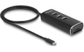 Delock 3 Port USB 10 Gbps Hub ink. SD Micro SD Card Reader mit USB Type-C