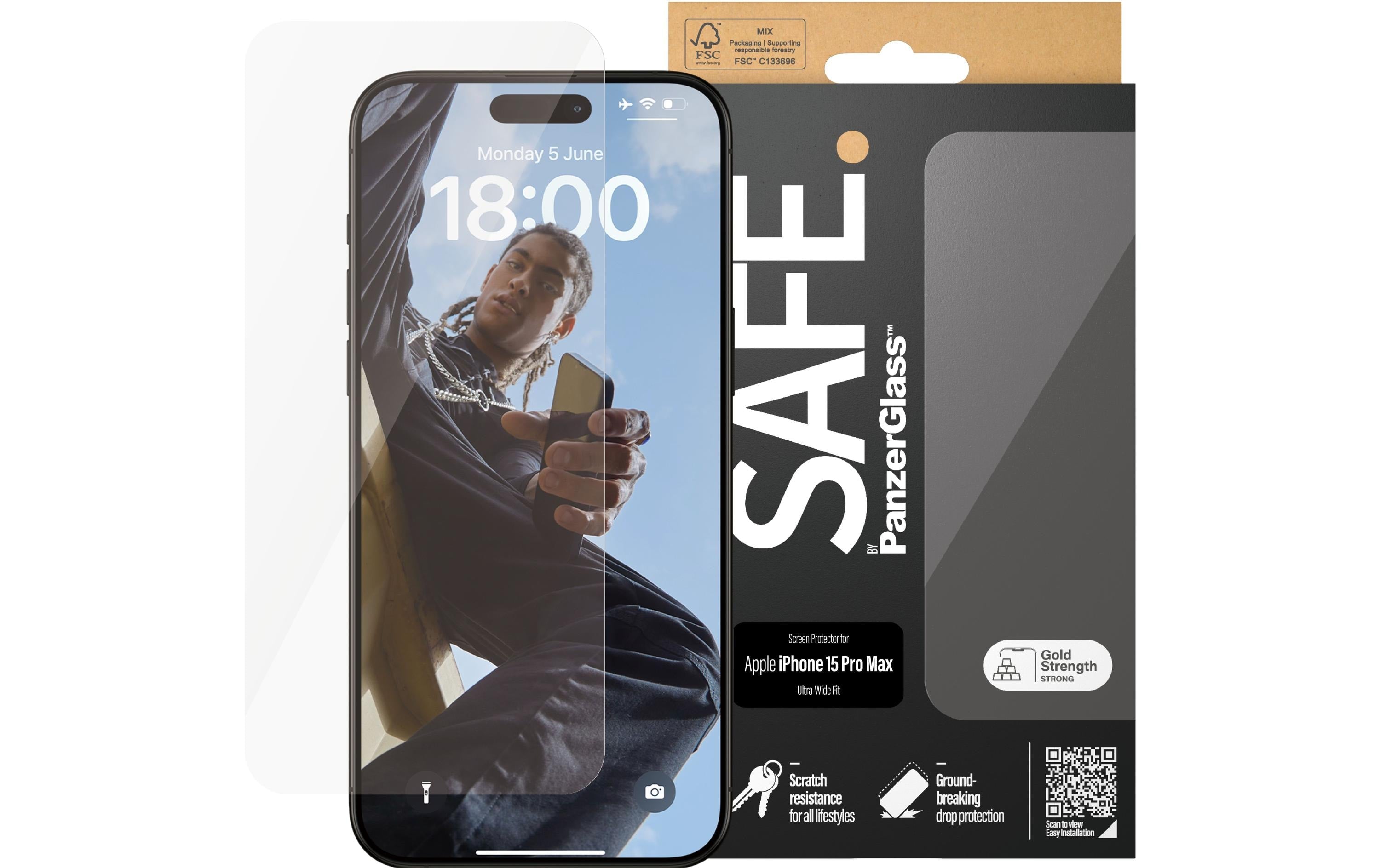 SAFE. Displayschutz Ultra Wide Fit fürs Apple iPhone 15 Pro Max