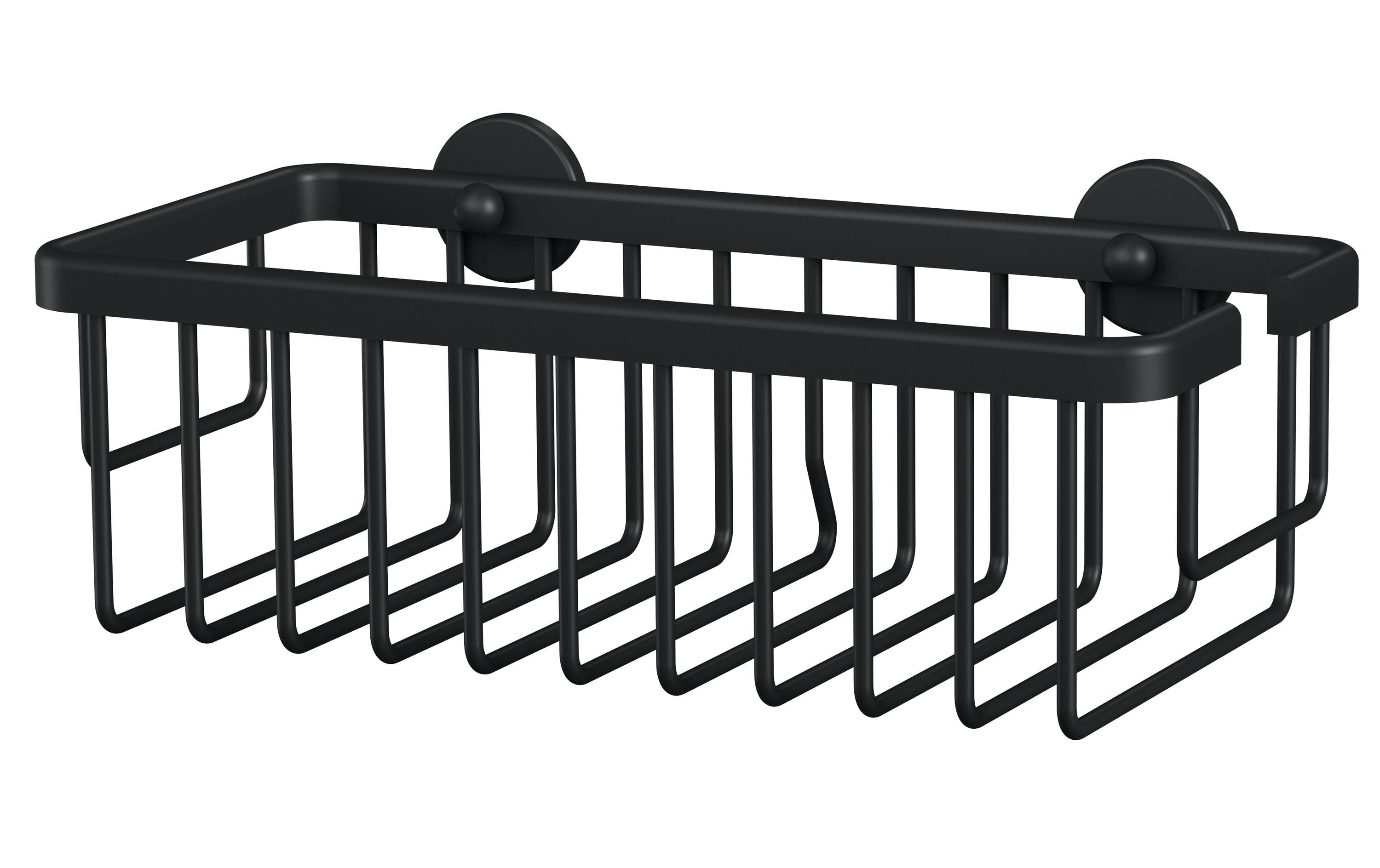 MOON BLACK Duschablage Matter, extratiefer Duschkorb