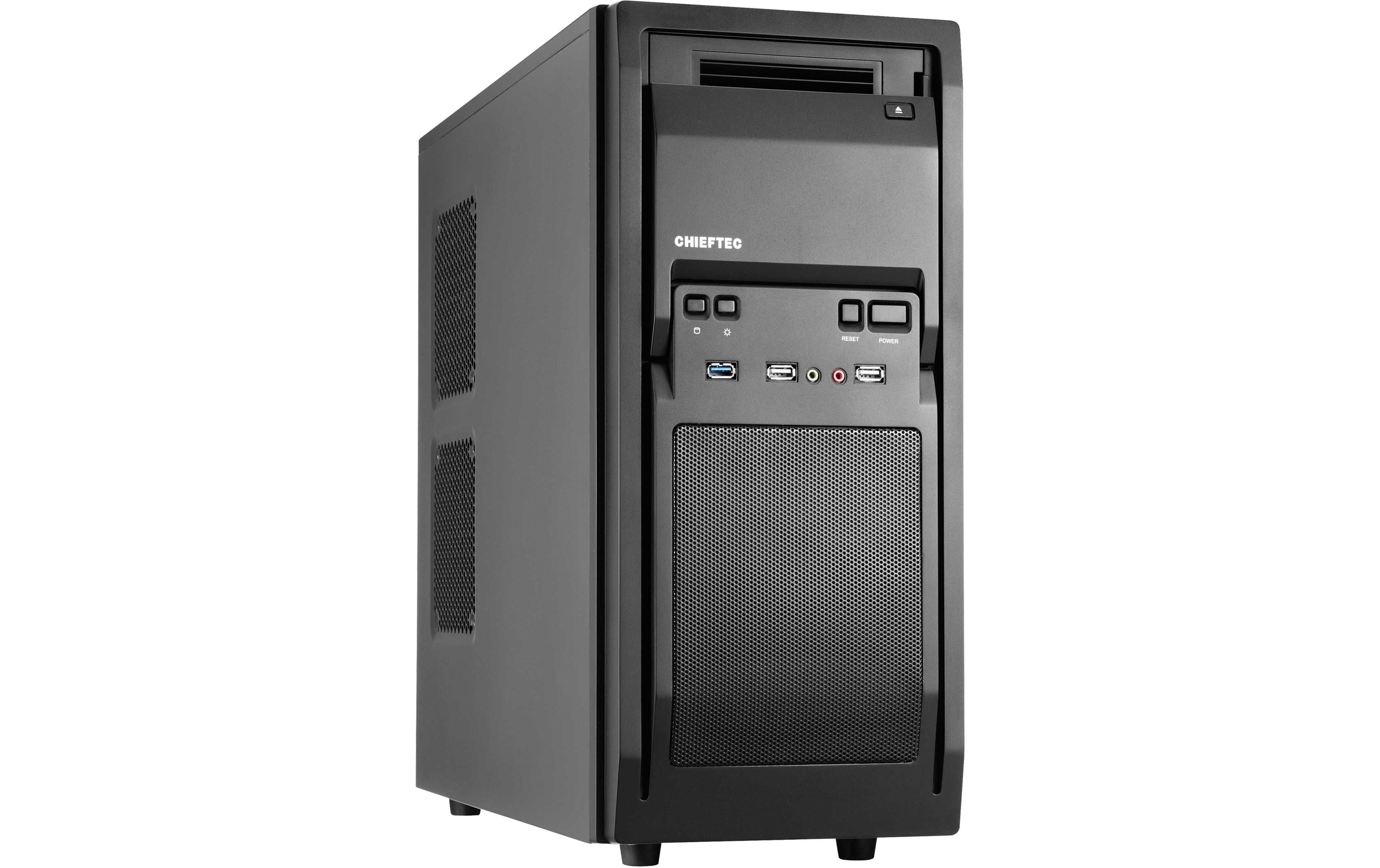 Chieftec Midi Tower LF-02B-OP, schwarz o.NT 2x 5.25", 5x 3.5", 2x 2.5", 1x USB3,2x USB2