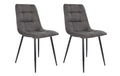 House Nordic Stuhl Middelfart grau 2er Set 2 Stk., Mikrofaser