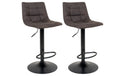 House Nordic Barstuhl Middelfart grey 2Set 2 Stk., Mikrofaser, Edelstahl