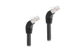 Delock Netzwerkkabel RJ45 Cat.6A S/FTP nach unten gewinkelt, 1m, schwarz