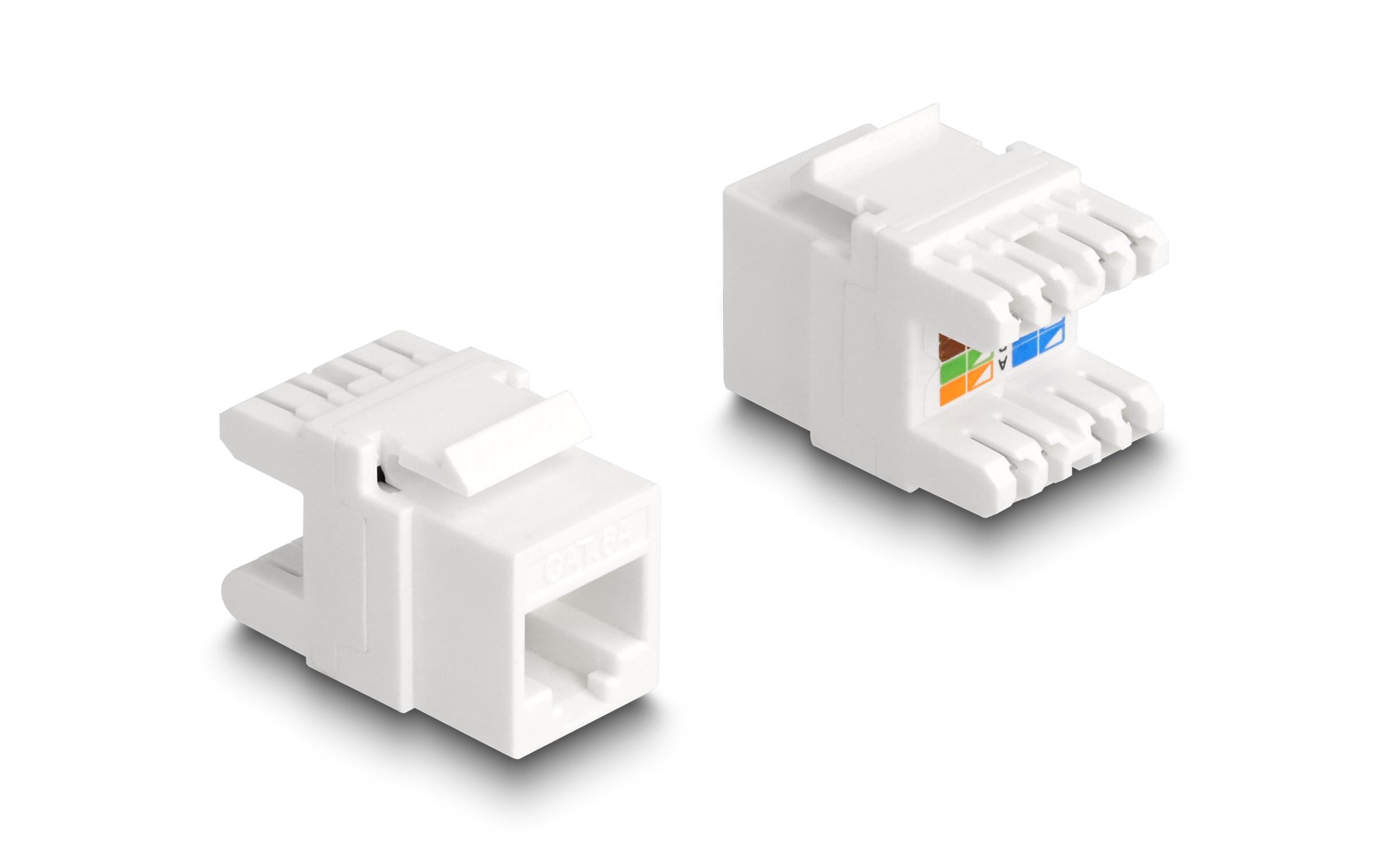 Delock Keystone Modul RJ45 Buchse zu LSA Cat.6A, werkzeugfrei mini
