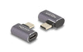 Delock Adapter USB-C Stecker zu Buchse 40 Gbps, 8K 60Hz, gewinkelt