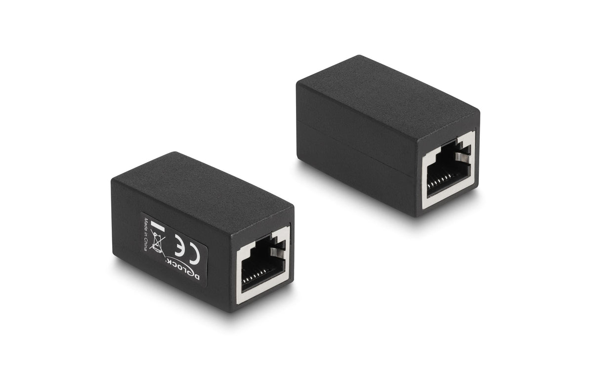Delock Adapter RJ45 Buchse zu RJ45 Buchse Cat. 6 UTP, schwarz