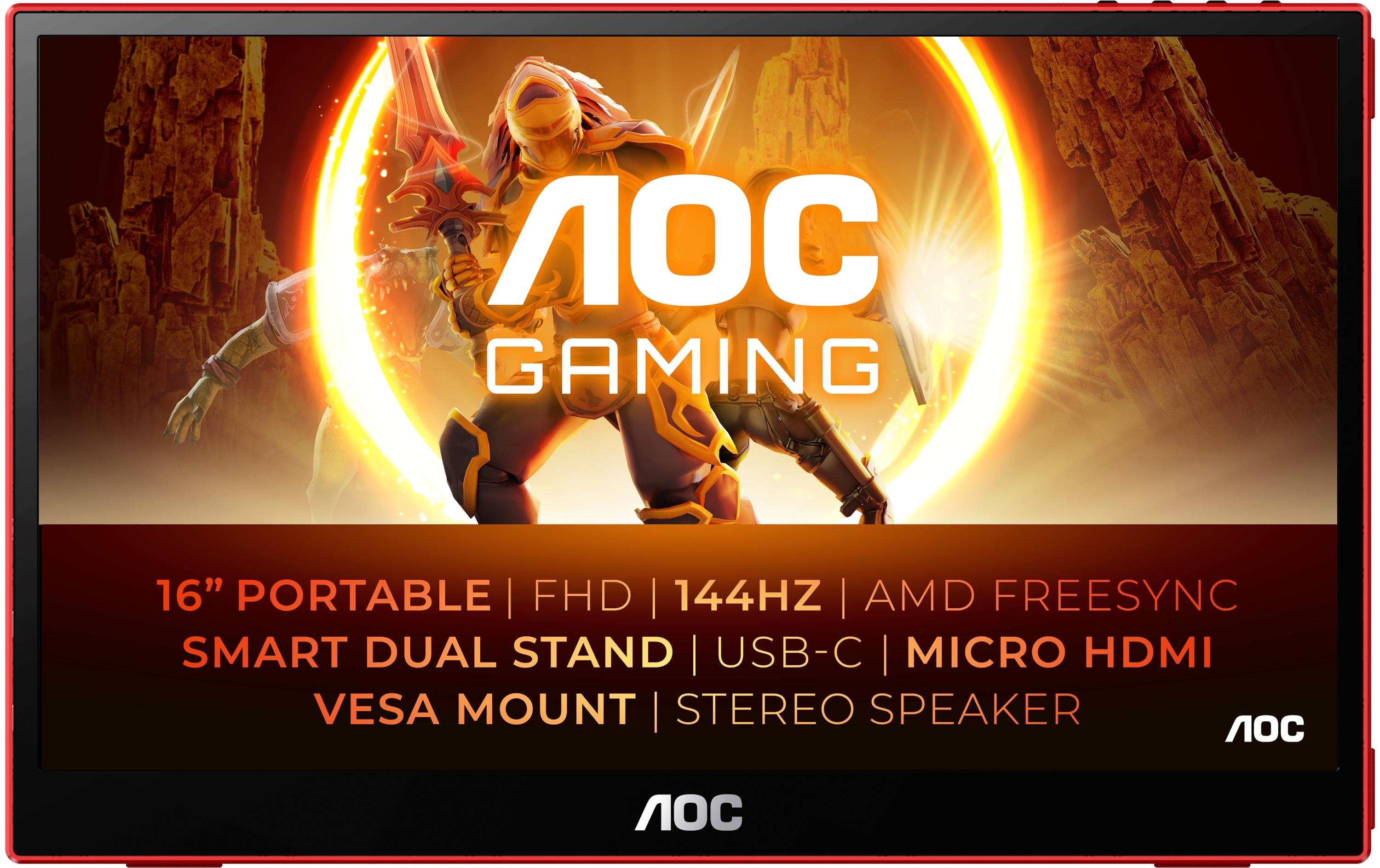 AOC Monitor 16G3 IPS LED USB-C, microHDMI