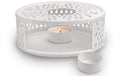 Creano Stövchen weiss Edelstahl,  H:5.5cm, D:15.5cm