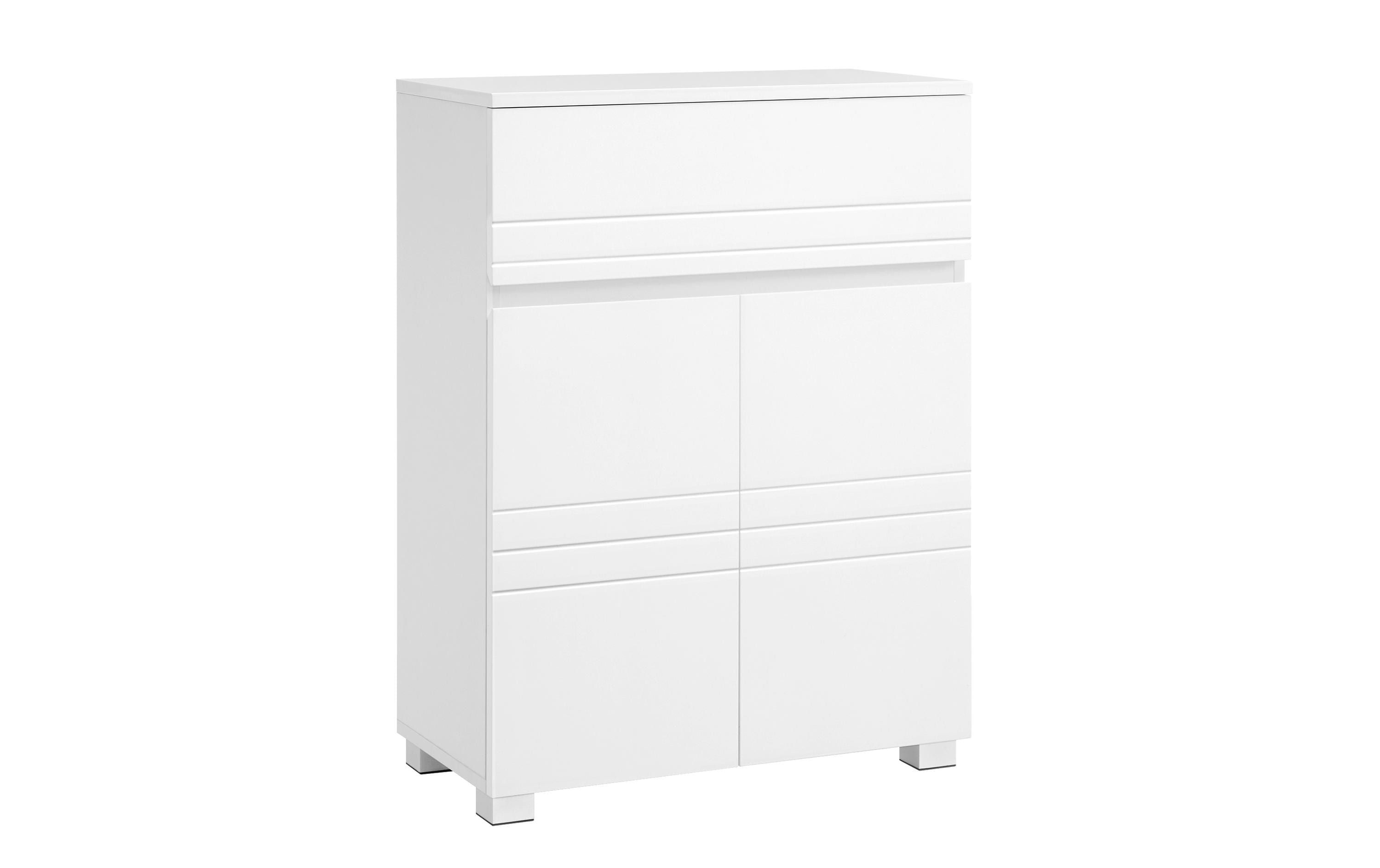 Vasagle Schrank mit Schublade in Weiss MDF,  60x30x80 cm (LxBxH)