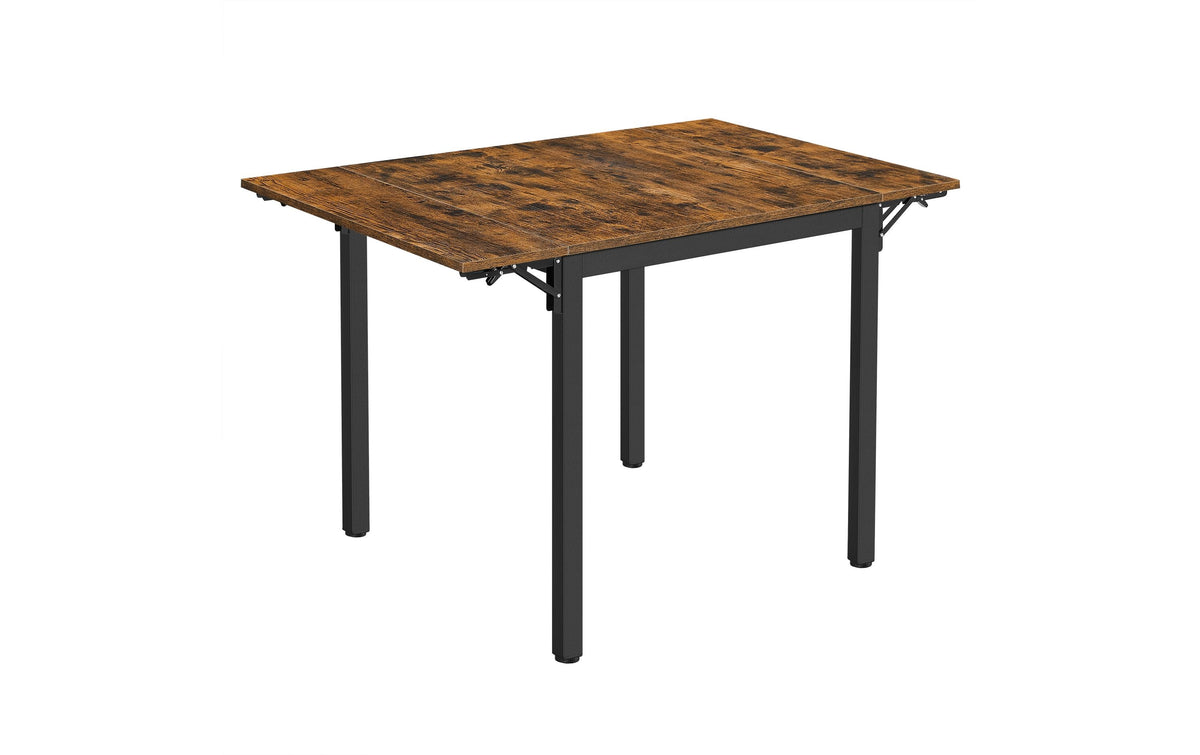 Vasagle Küchentisch Industriestil,4Personen 120x78x76.2 cm aufgeklappt (LxBxH),