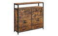 Vasagle Schuhschrank, 4 Klappen,98.3x30x95 cm (LxBxH), 12-20 Schuhe, Holz, Stahl