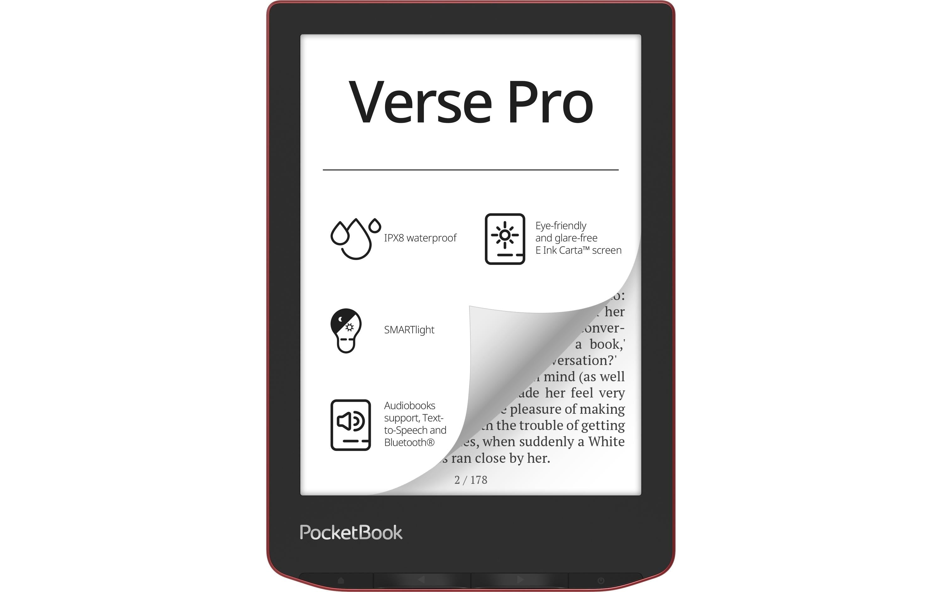 PocketBook Verse Pro Passion Red 6" E-Ink Carta™ ,16 Graustufen, 16GB Speich