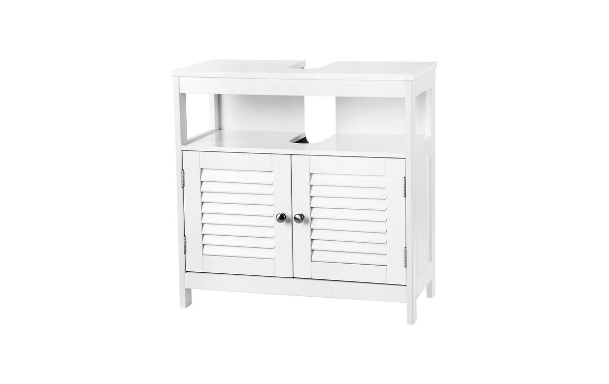 Vasagle Waschbeckenschrank, Weiss 71x15x38 cm (BxHxT), MDF