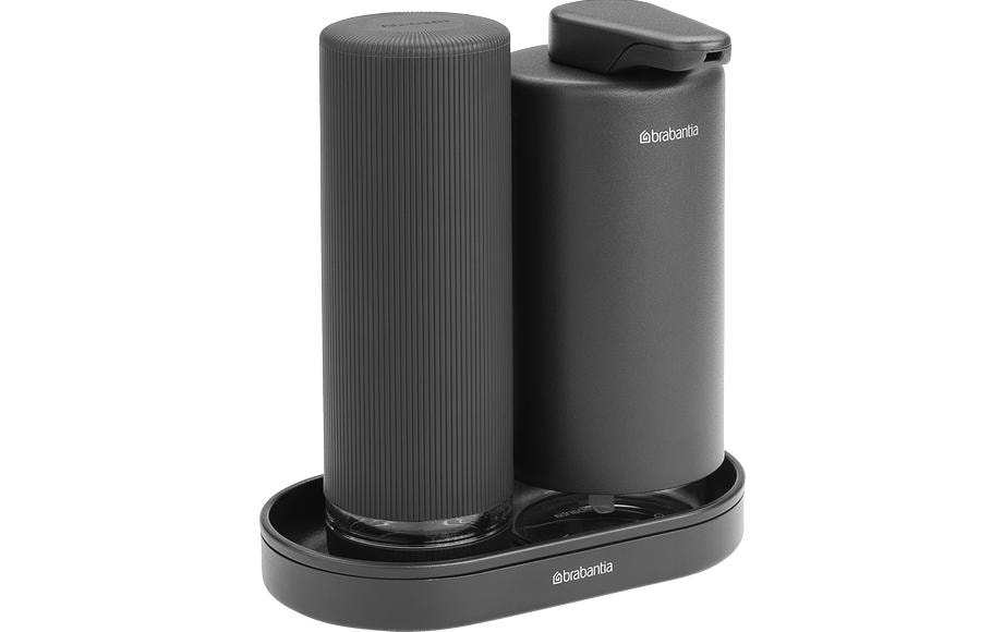 Brabantia Seifenspender 2er Set  Sink Style Grey,2x 200ml, Seifenspender, Seifenqueezer