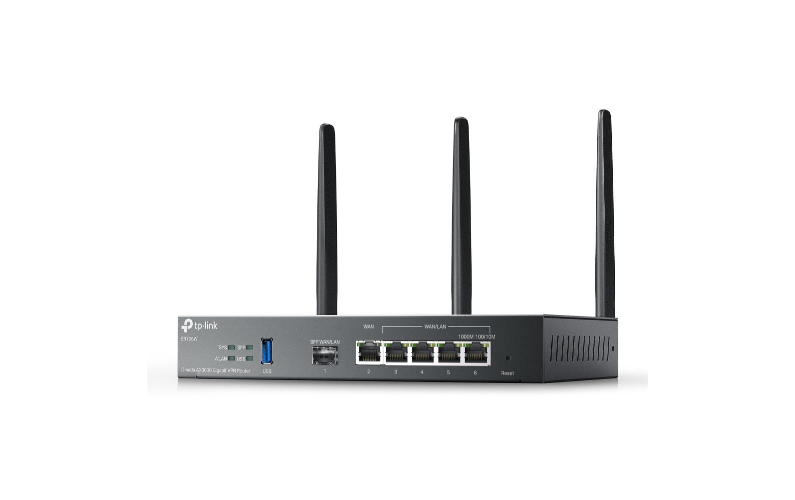 TP-Link ER706W: Omada WiFi-6 VPN Router AX3000, 5xGE, SSL/Wireguard/OpenVPN, USB