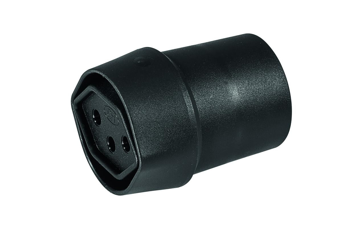 Fixadapter sw CH-D T12 auf SCHUKO IP20 3-polig schwarz