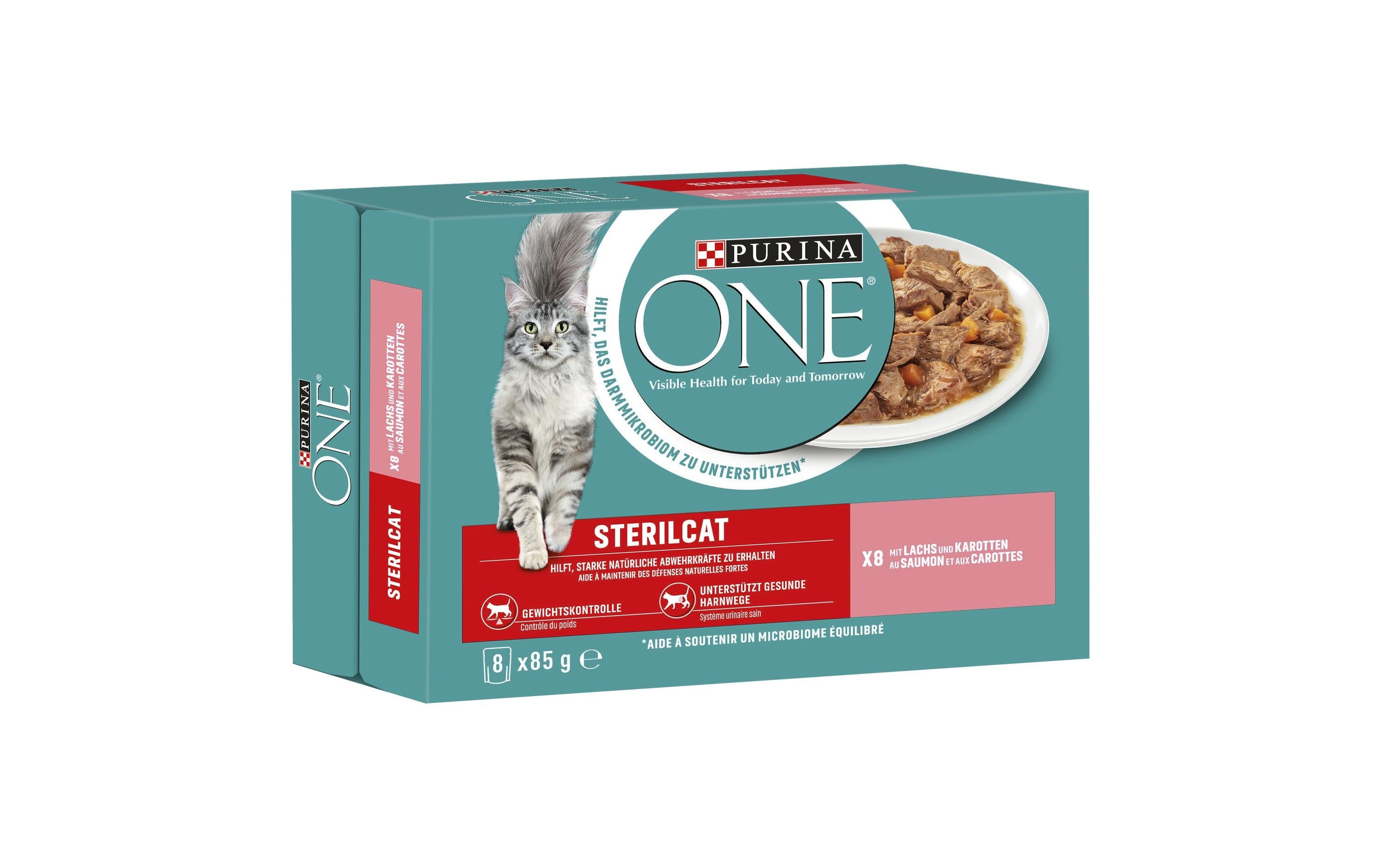Purina One Nassfutter Sterilcat Lachs 8x85 g