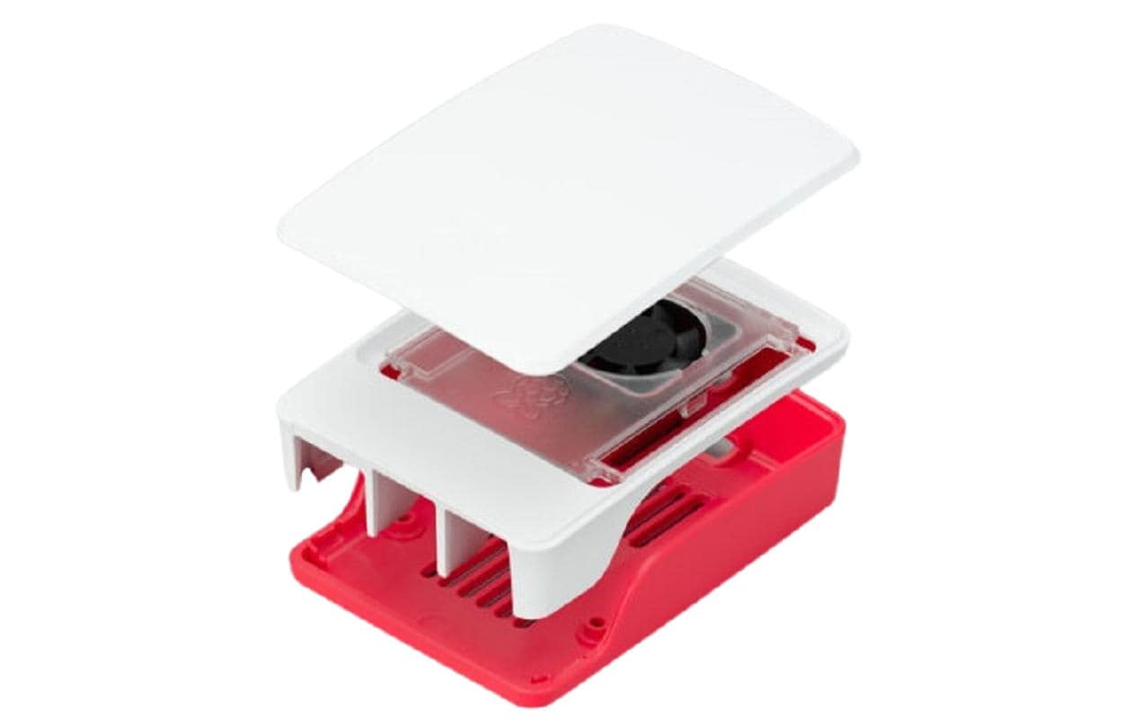 Raspberry Pi 5 Gehäuse SC1159 zu Raspberry Pi 5, Farbe: Rot/Weiss