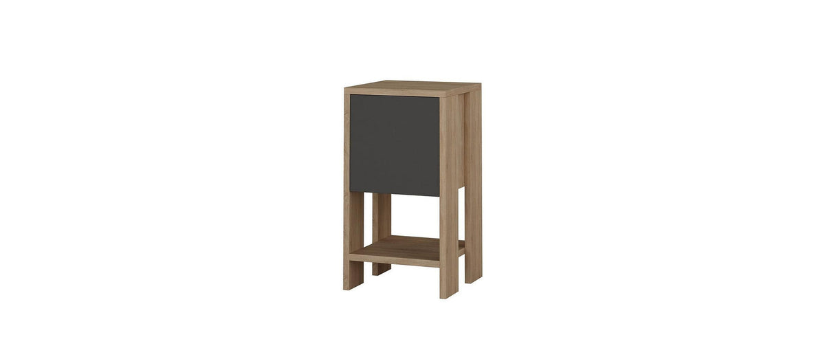 Woody Fashion Nachttisch Ema Anthrazit/Natu Span melaminbeschichtet, 30x55x30cm