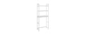 Songmics Badezimmerregal Weiss, 3 Ablagen Bambus, 63x26x163 cm (LxBxH)
