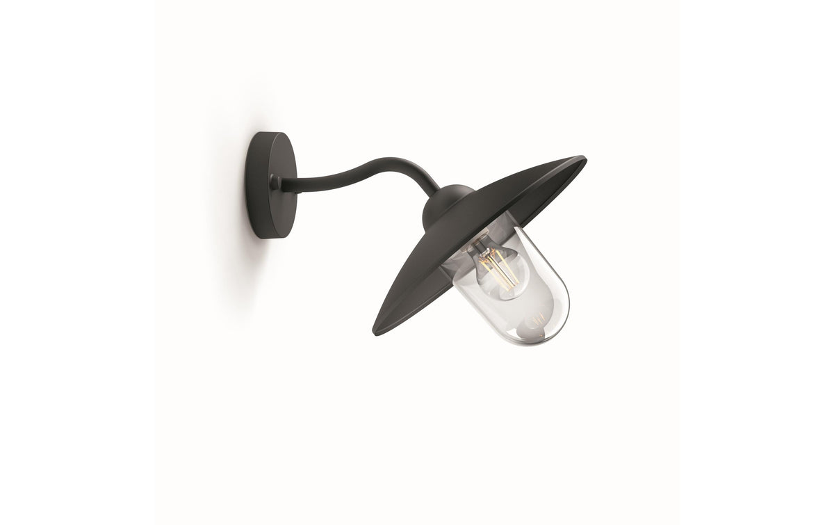 Philips myGarden Wandleuchte 01643/30/PN,sw ohne Leuchtmittel, max.1x60W, outdoor IP44,