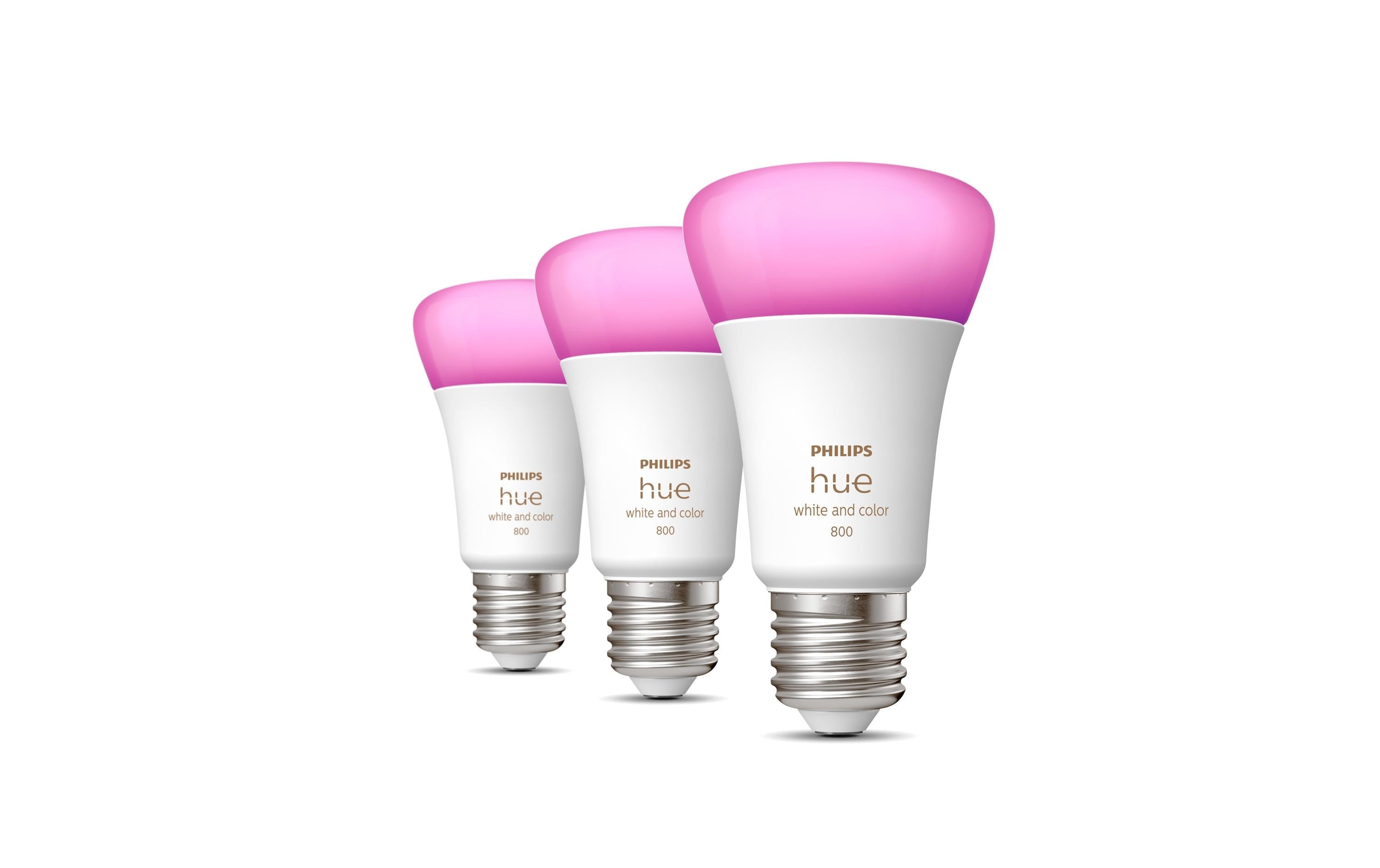 Philips Hue White & Col. Amb. E27 Dreierpack 3x570lm 60W