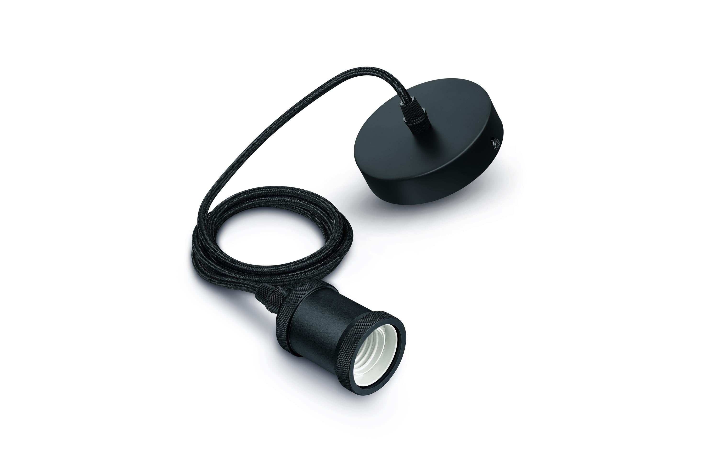 Philips Vintage Schnurpendel E27 schwarz, max 40W