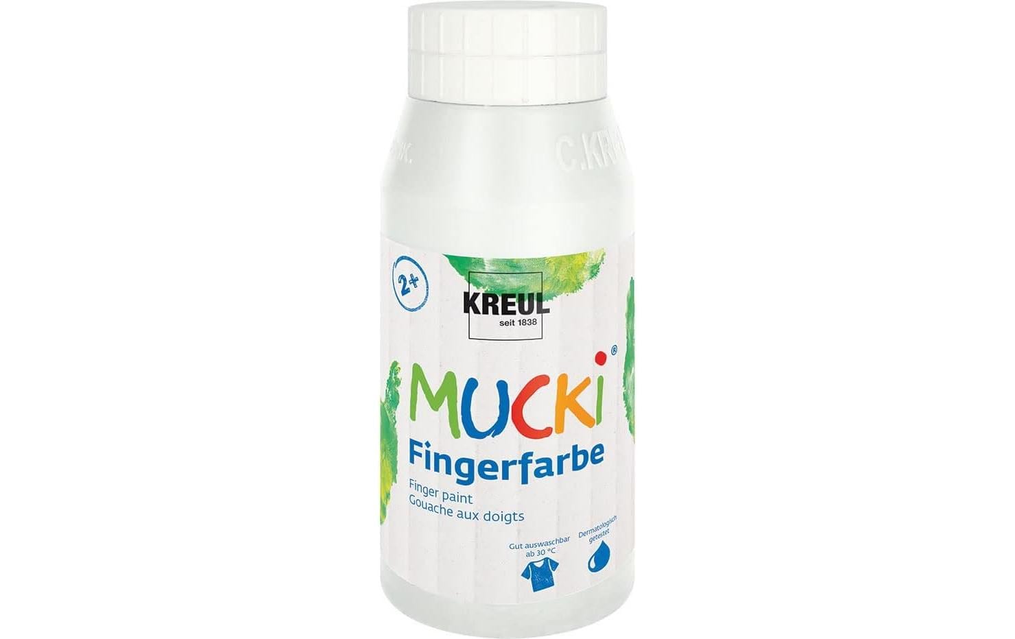 Kreul Mucki Fingerfarbe Weiss 750 ml, 1 Stück