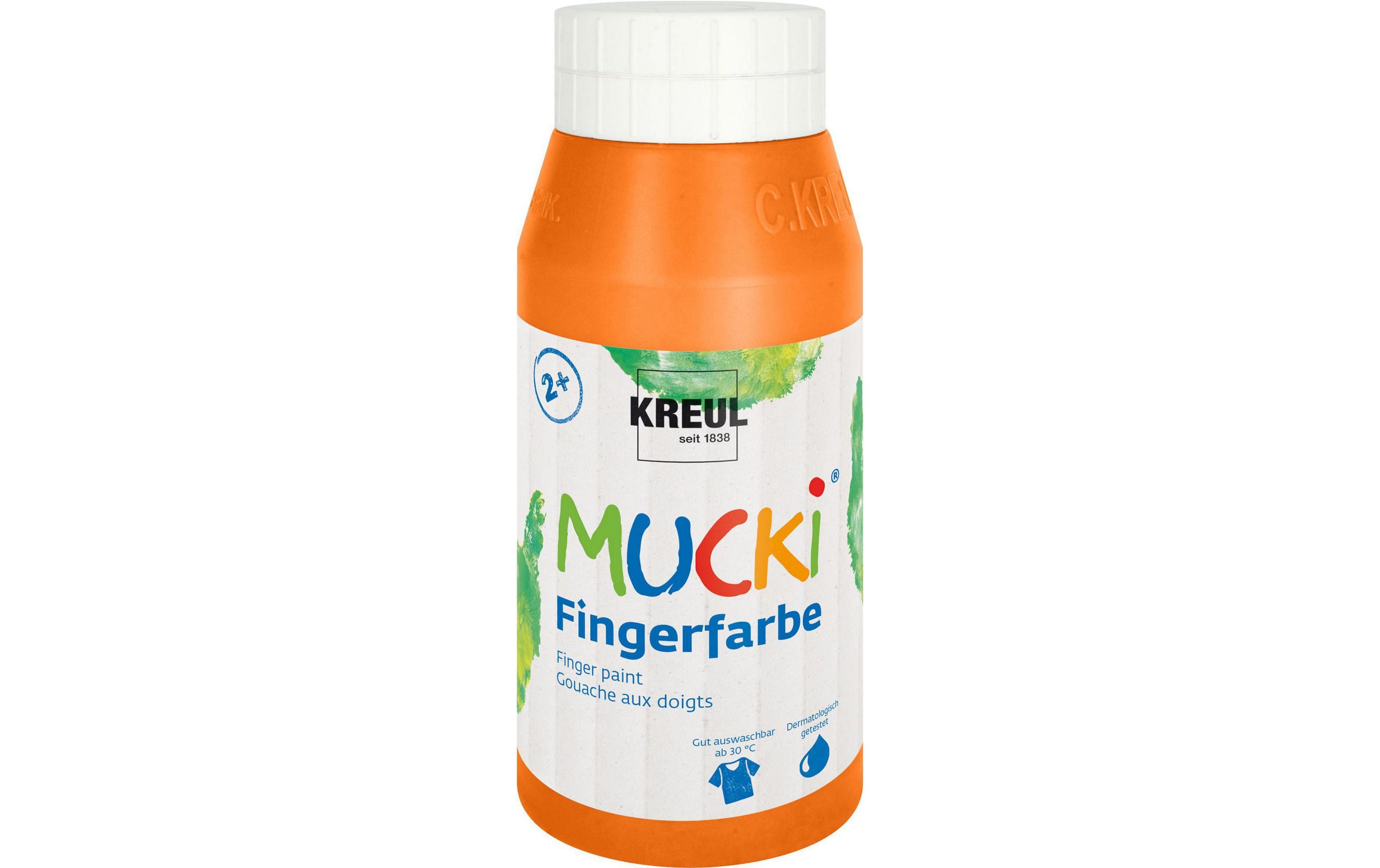 Kreul Mucki Fingerfarbe Orange 750 ml, 1 Stück