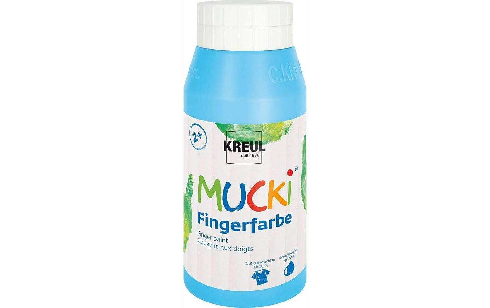 Kreul Mucki Fingerfarbe Hellblau 750 ml, 1 Stück