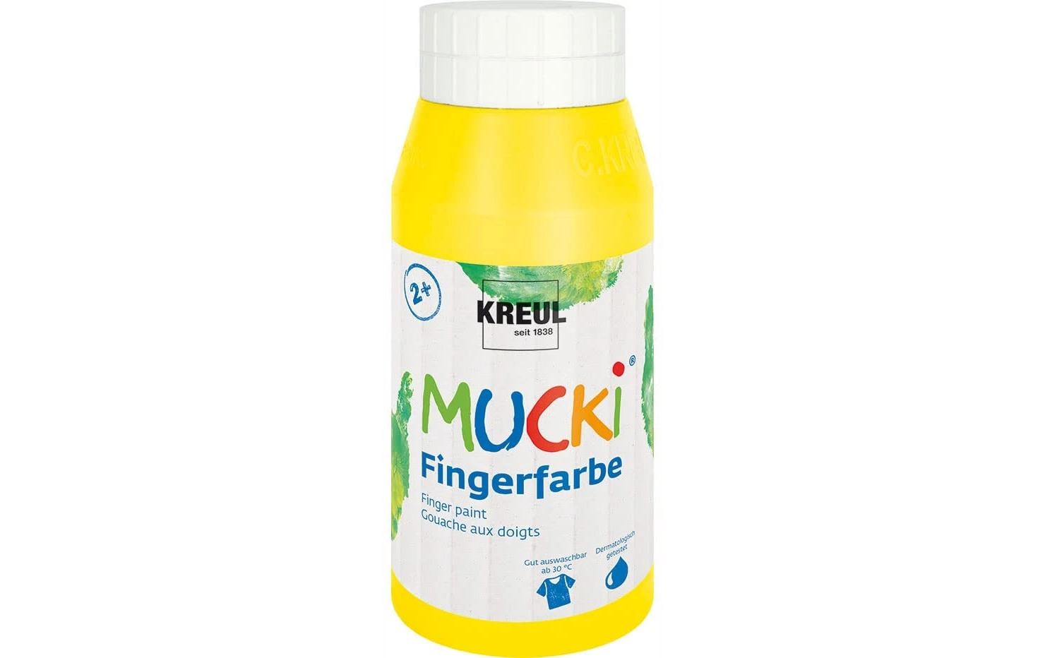 Kreul Mucki Fingerfarbe Gelb 750 ml, 1 Stück