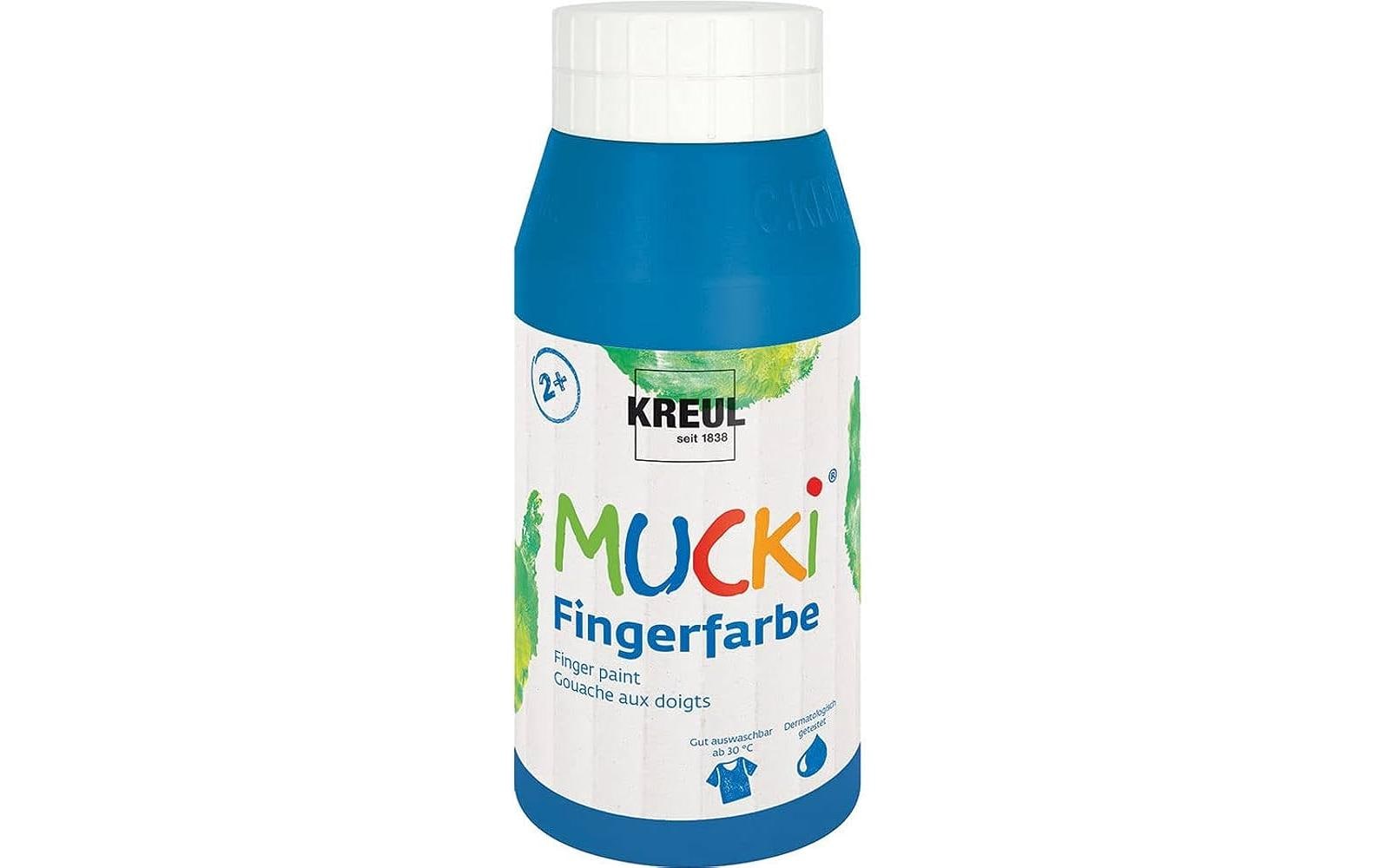 Kreul Mucki Fingerfarbe Blau 750 ml, 1 Stück