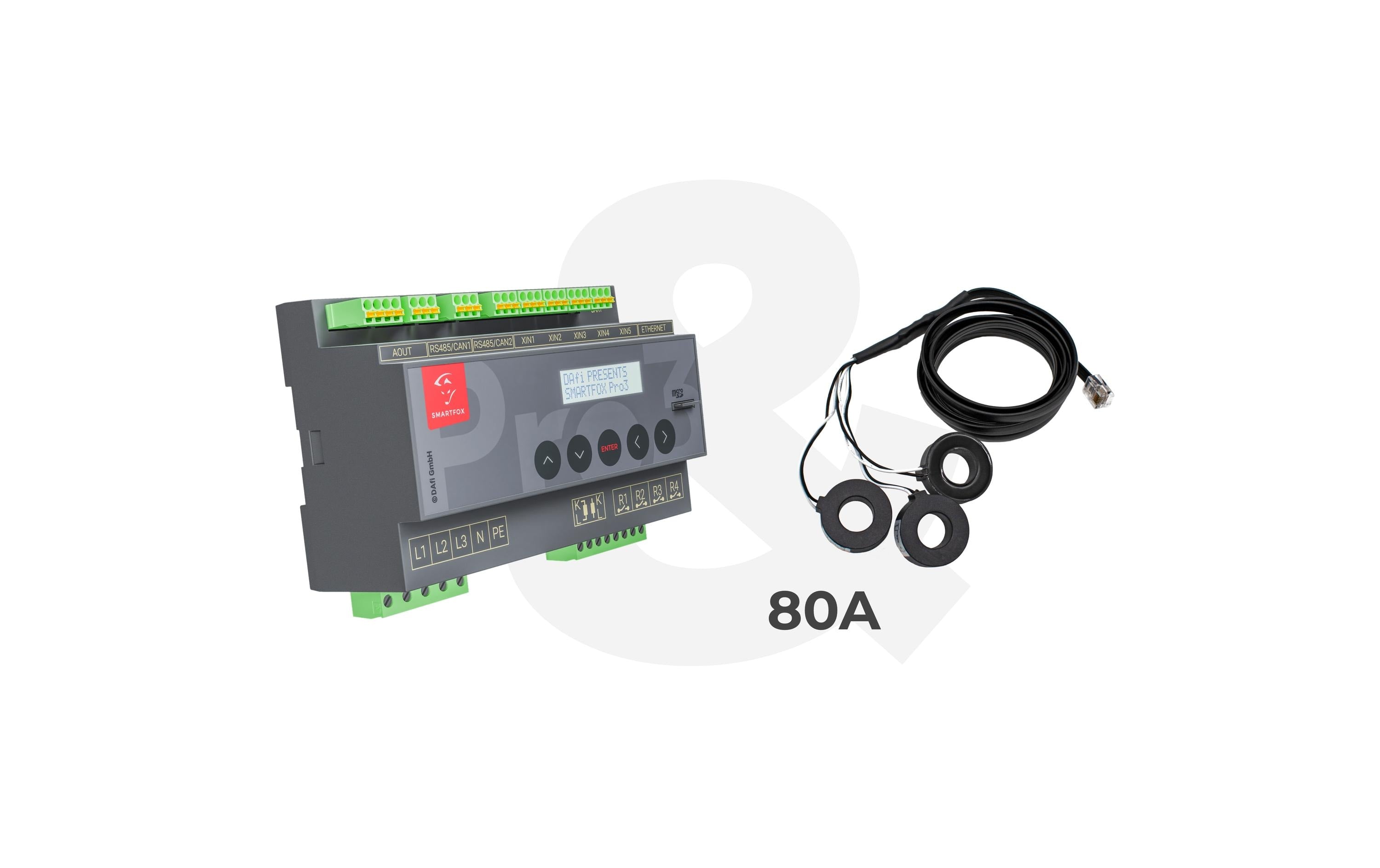 SMARTFOX Pro 3 Energiemanager inkl. Stromwandler 80A