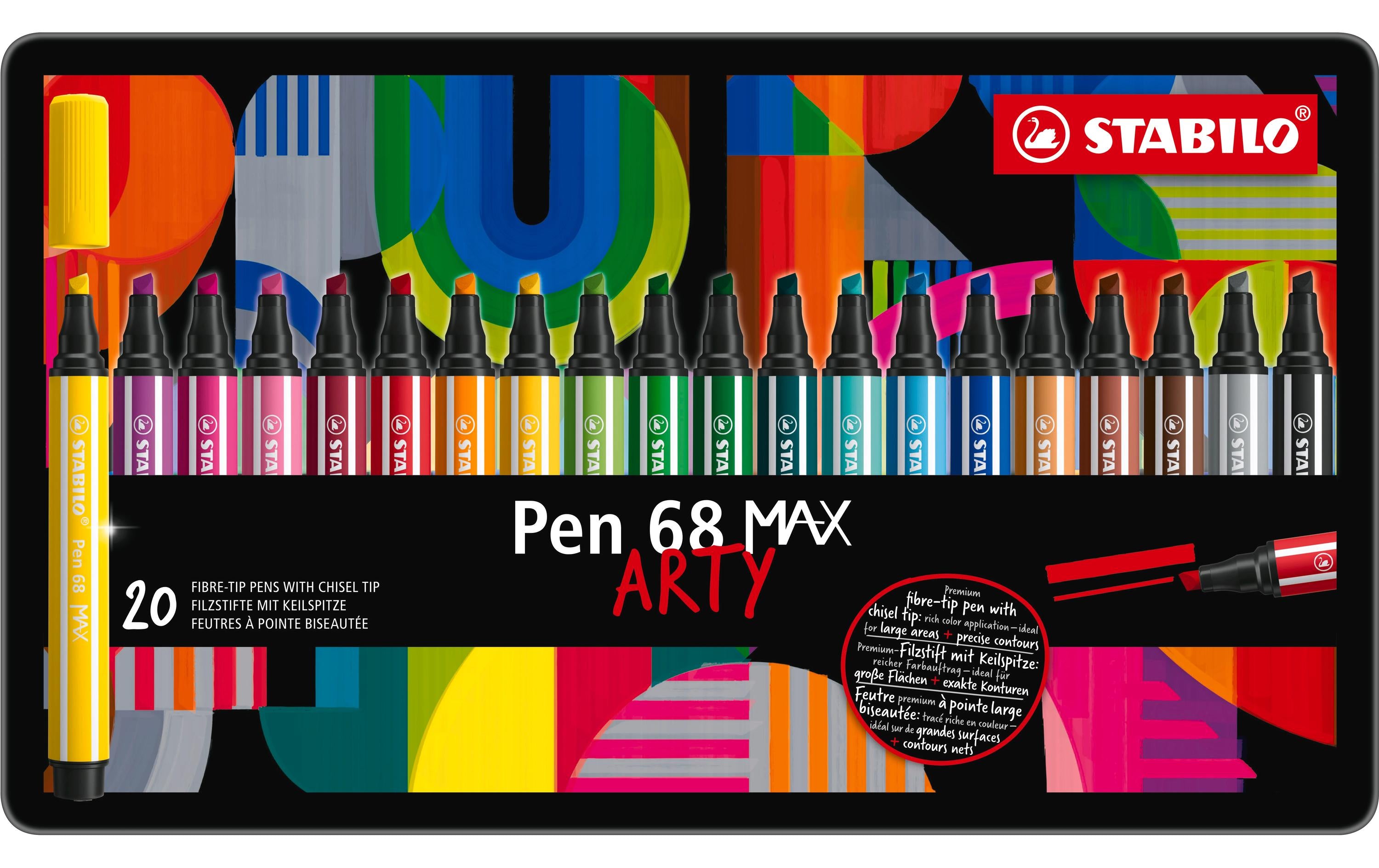 STABILO Pen 68 MAX 20er Met. ARTY Pen 68 MAX 20er Metalletui