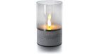 balthasar LED Kerze Gracia grau LED ww,  80 x 125 x 80mm, exkl. 3x AAA