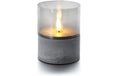 balthasar LED Kerze Gracia grau LED ww,  80 x 100 x 80mm, exkl. 3x AAA