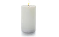 balthasar LED Zylinderkerze Rillen weiss LED warmweiss, 125 x 75mm, exkl. 3x AAA