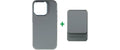 4smarts Powerbank + Cover Grau iPhone 15 Pro Max, Magsafe, 5000mAh