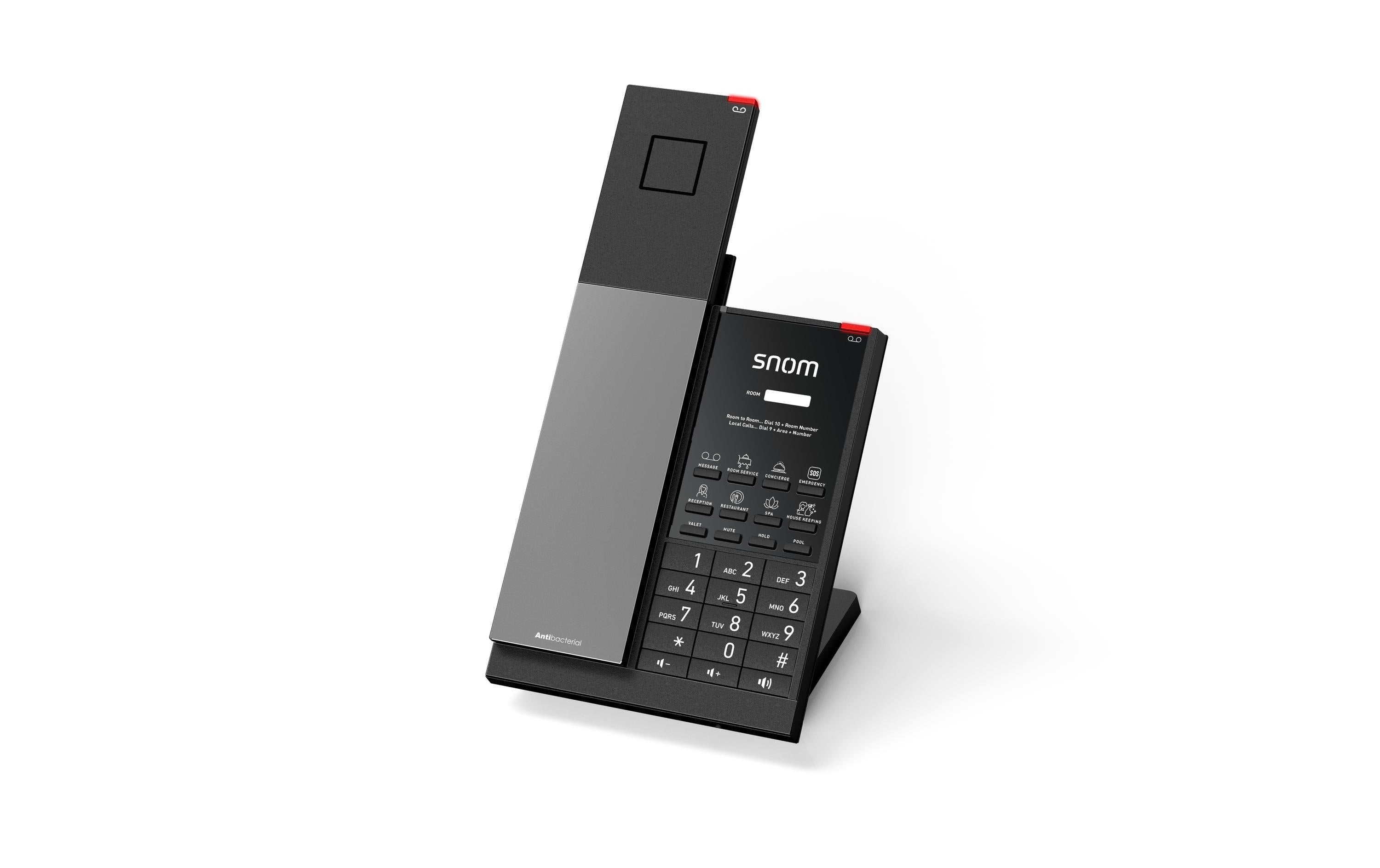Snom HD351A mit DECT-Ladestation Analoges Hoteltelefon, DECT