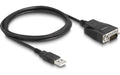 Delock Adapter USB 2 Typ A zu 1x Seriell 232 D-Sub 9 Stecker, mit ESD Schutz