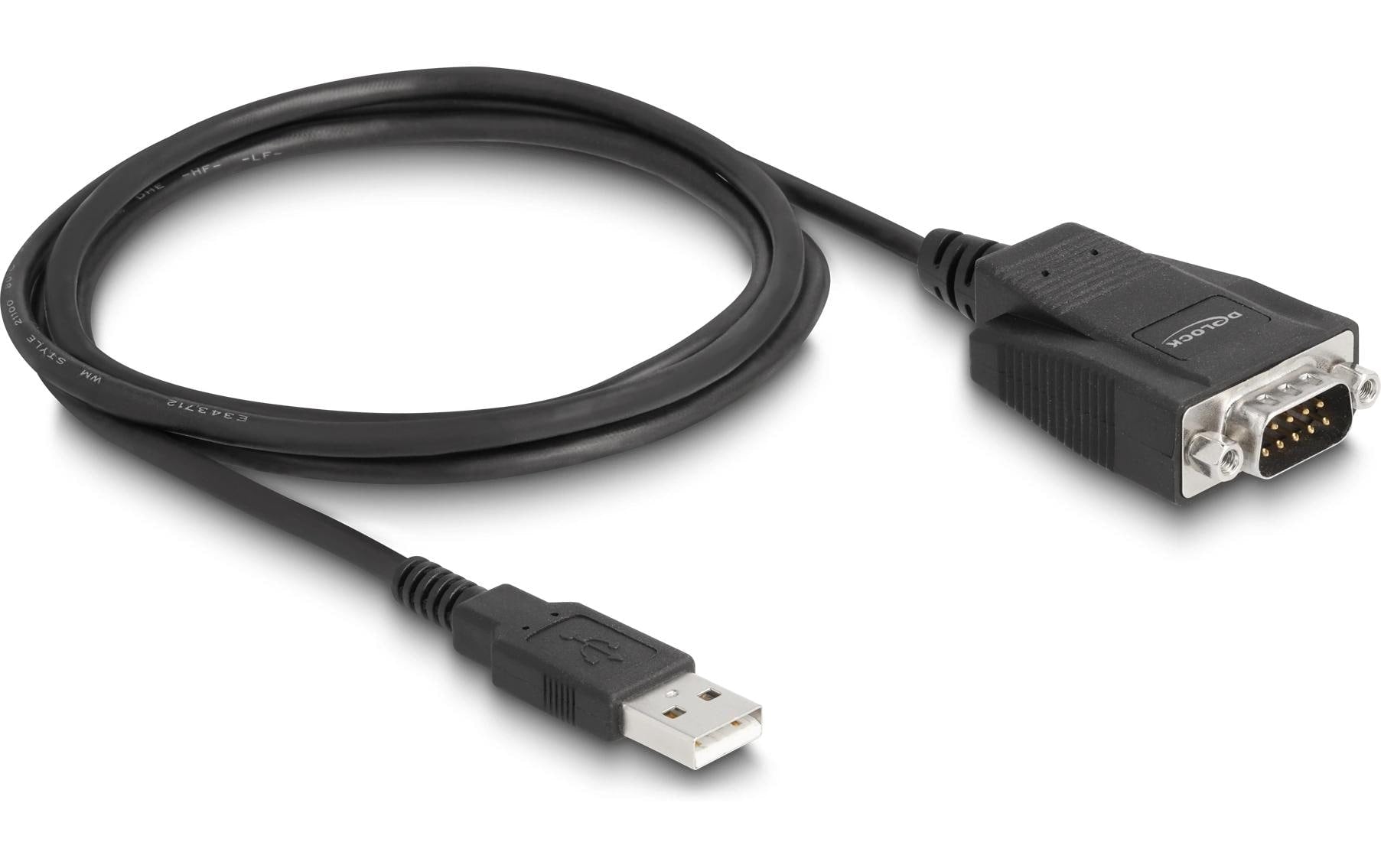 Delock Adapter USB 2 Typ A zu 1x Seriell 232 D-Sub 9 Stecker, mit ESD Schutz