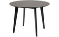 AC Design Esstisch Roxby Schwarz Furnier, Gummibaumholz, Ø105x76 cm
