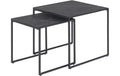 AC Design Couchtisch Infinity 2er Set Stahl, 50x50x45/40x40x40