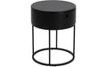 AC Design Nachttisch Polo Stahl/MDF, Ø40 x 51cm, Schwarz