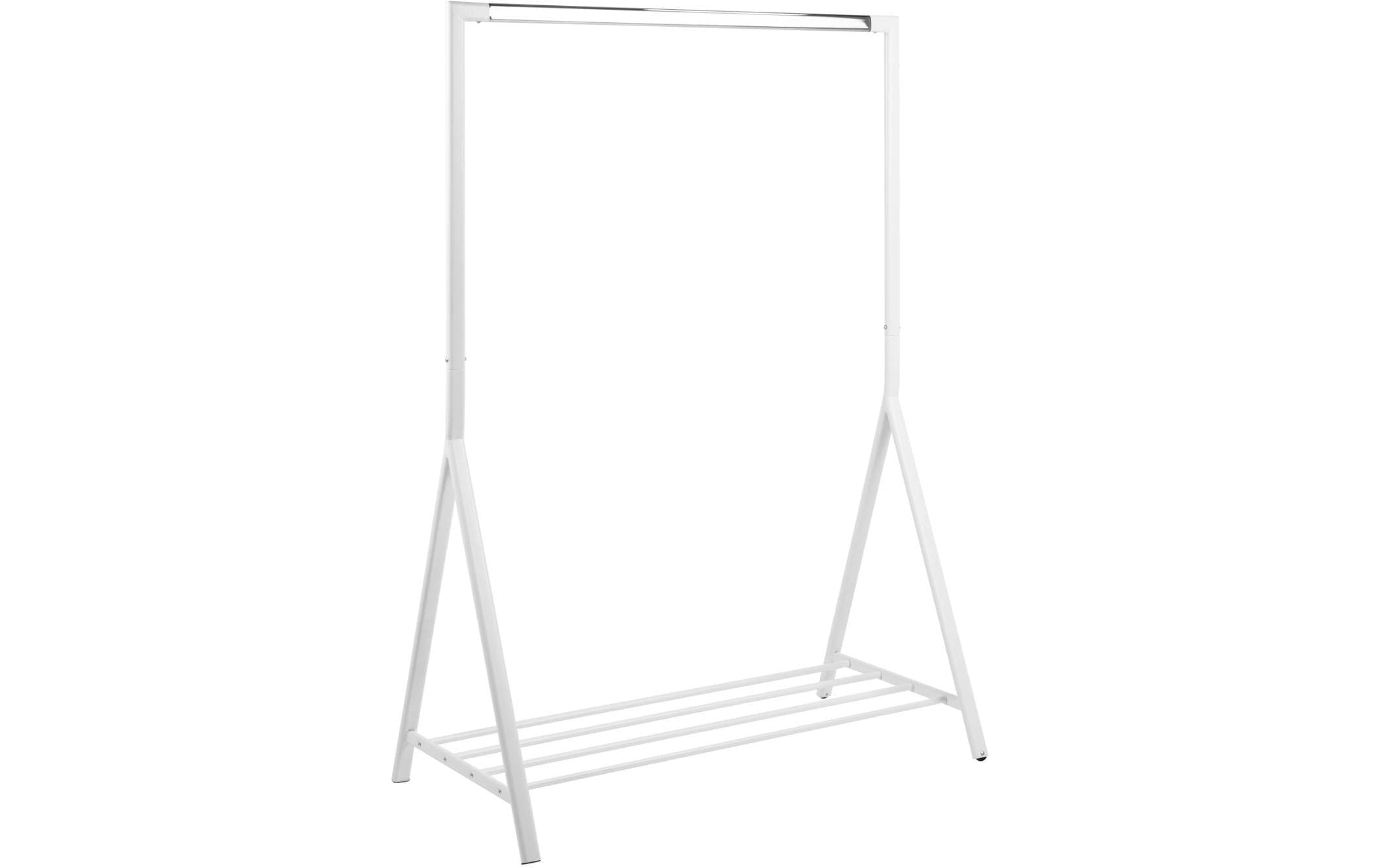 AC Design Kleiderständer Brent Stahl, 117x59x165 cm, Weiss