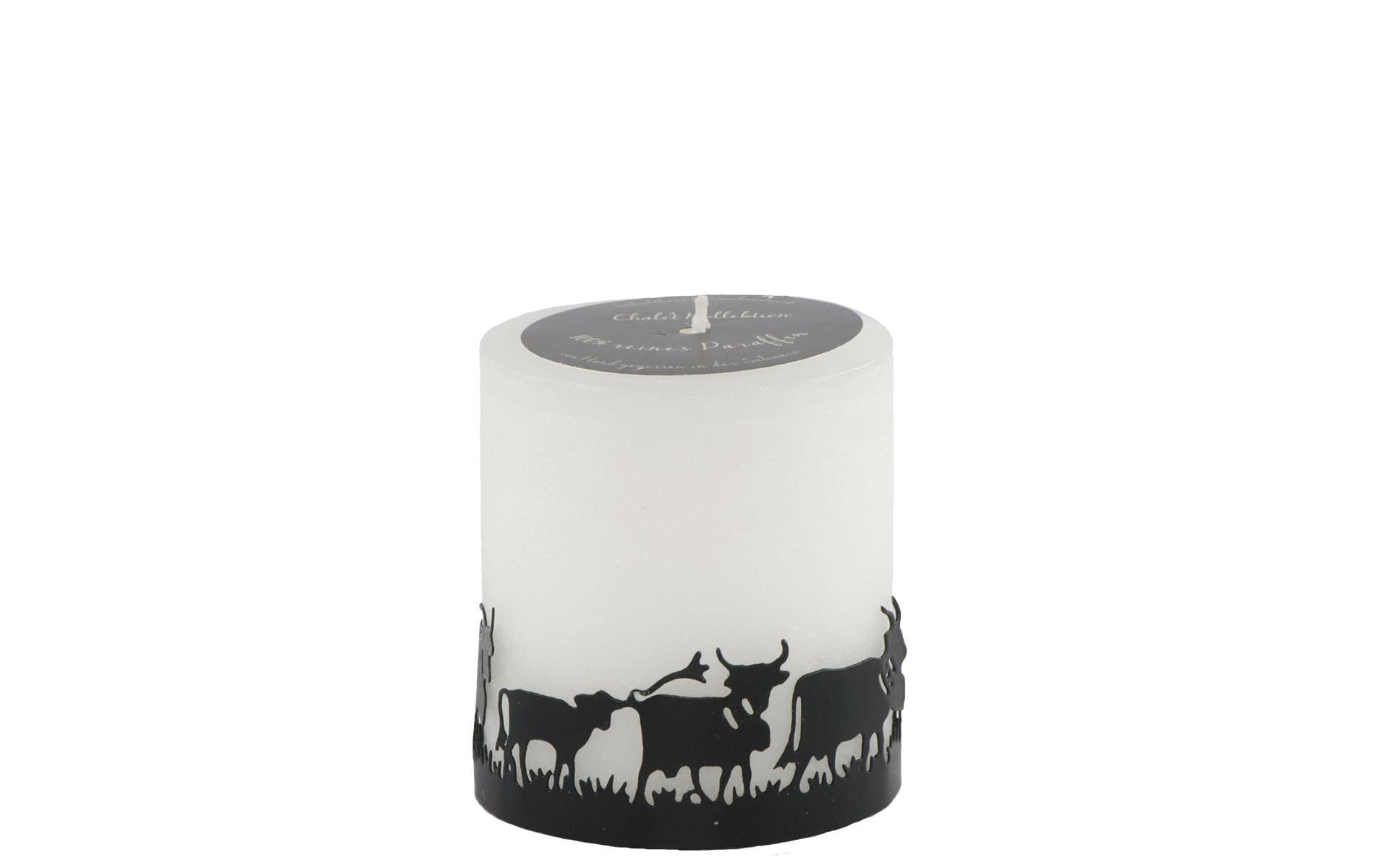 Schulthess Kerzen Chalet Chic Kuhherde mit Metallring, 7x8 cm (DxH)