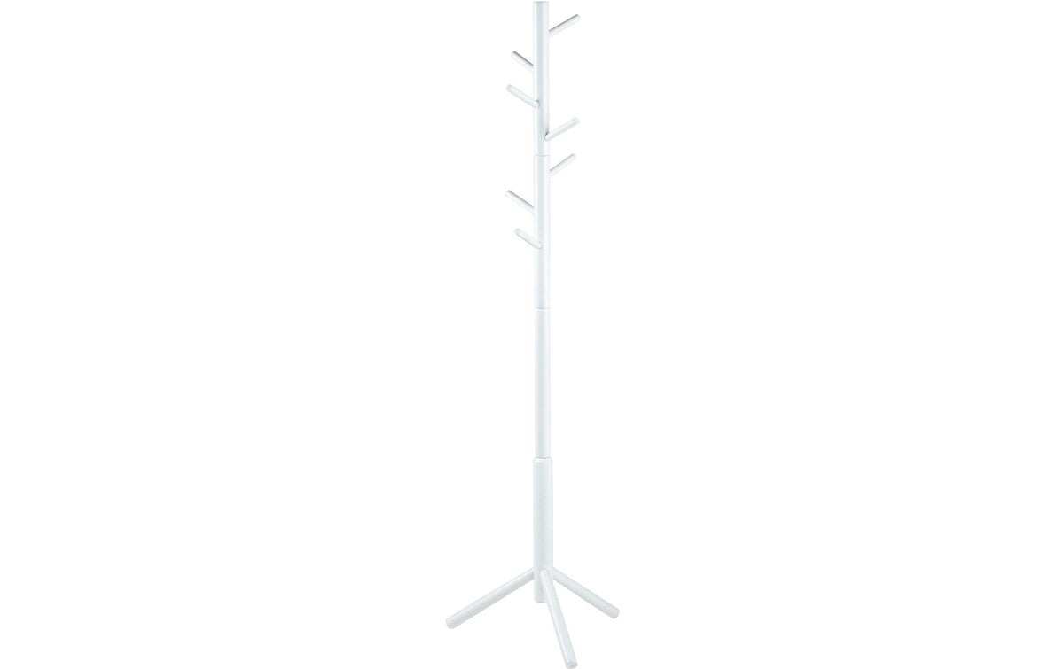 AC Design Kleiderständer Bremen Gummibaumholz, 51x45x176 cm, Weiss