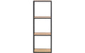AC Design Wandregal Seaford MDF/Stahl, 24x37x108 cm, Wildeiche