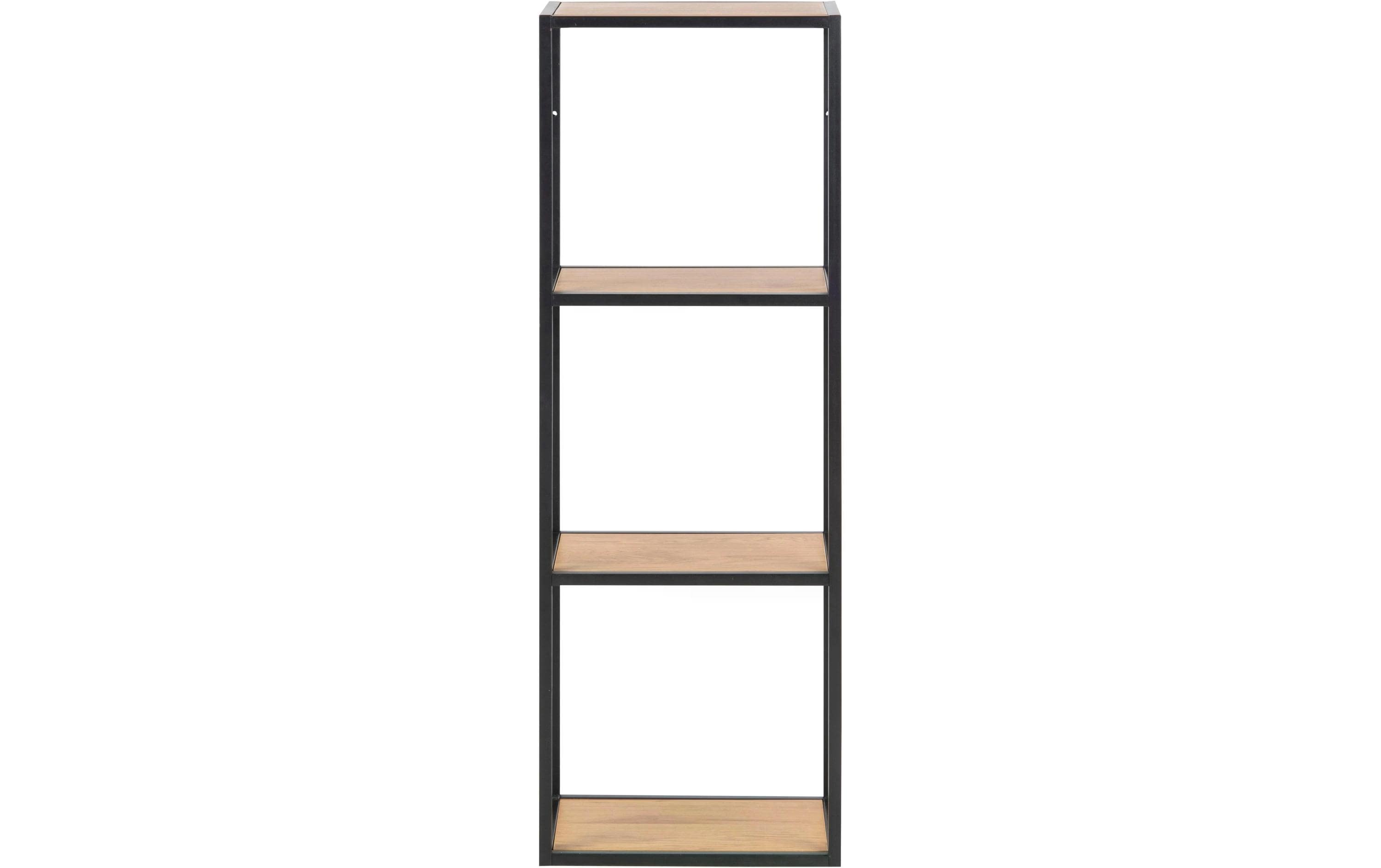 AC Design Wandregal Seaford MDF/Stahl, 24x37x108 cm, Wildeiche