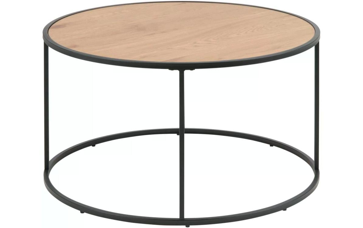 AC Design Couchtisch Seaford Rund Stahl/MDF, Ø 80 x 45 cm, Wildeiche